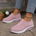 New Fashion Women Mesh Breathable Vulcanized Sneakers Woman Platform Solid Color Casual Shoes Ladies Wedges Walking Shoes. 