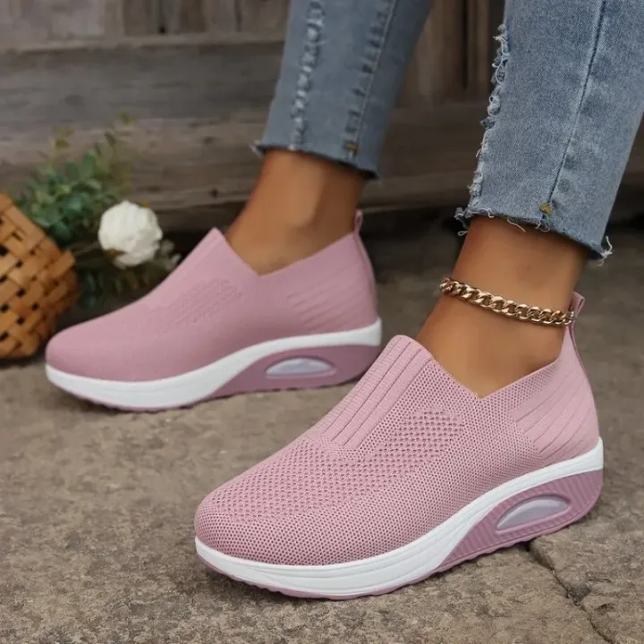 New%20Fashion%20Women%20Mesh%20Breathable%20Vulcanized%20Sneakers%20Woman%20Platform%20Solid%20Color%20Casual%20Shoes%20Ladies%20Wedges%20Walking%20Shoes%20-%20Image%202