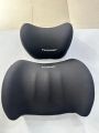 2Pcs Premium Memory Foam Neck Pillow And Lamber Support Black Color. 