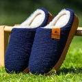 Pmoiste Soft Knited House Slippers Women Comfortable Warm TPR Wedge Memory Foam Designer Luxury Living Room Shoes Winter Indoor.