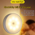 Solar Motion Sensor Night Light, Magnetic Wireless Rechargeable LED Lamp for Bedroom Stairs. 