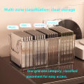 CD disc rack desktop disc black vinyl record magnetic tape display storage rack collection storage album storage box. 