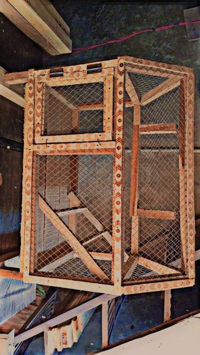 WOODEN BIRDS CAGE BEAUTIFULL BIG SIZE BIRD CAGE IDEAL FOR BIRDA PARRTS AND OTHER .HAVEY WOOD AND HAVEY NET IRON GALI WORK..