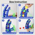 Foam Ball Shooting Toy Bow – Safe Archery Blaster with Soft Balls & Target Cans for Kids Outdoor Indoor Play. 