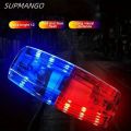 Red Blue LED Shoulder Warning Light Police Shoulder Clip Light Sanitation Worker Safety Patrol Alarm Flash Signal Strobe Lamp. 