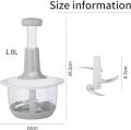 FALARI Multifunctional Hand Pushing Cooker vegetable grater   Chopper Manual Teakan Chop Chopper Blender Manual  2L. 