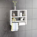 Furnisha Towel Rack and Bathroom shelf | Multipurpose Wall Mounted Shelves Storage Organizer. 