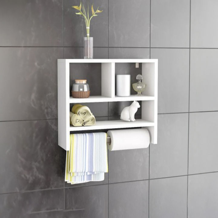 Furnisha Towel Rack and Bathroom shelf | Multipurpose Wall Mounted Shelves Storage Organizer