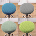 Bar Stool Cover Polar Fleece Round Chair Cover Removable Stool Slipcover Solid Seat Cushion Protector Washable Bar Stool. 
