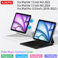 Magic Keyboard Folio For iPad Air 13 inch M3 M2 Case For iPad Pro 12.9 3rd 4th 5th 6th 2022 2021 2020 2018 Smart Keyboard Cover. 