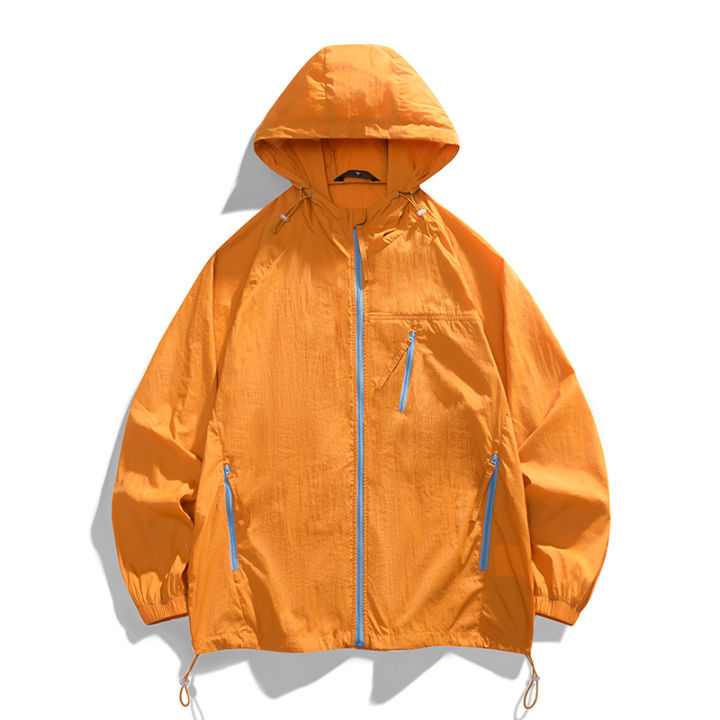 Summer Windbreaker Men's Jackets Sun Protection Coats Ice Silk UV Protection Clothing Couple Hooded Windbreak Jacket Women Coats
