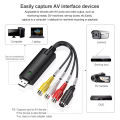 USB2.0 Audio Video Capture Card Adapter USB 2.0 to RCA VHS TV DVD VCR Video Capture VHS to Digital Converter for Mac PC TV DVD.