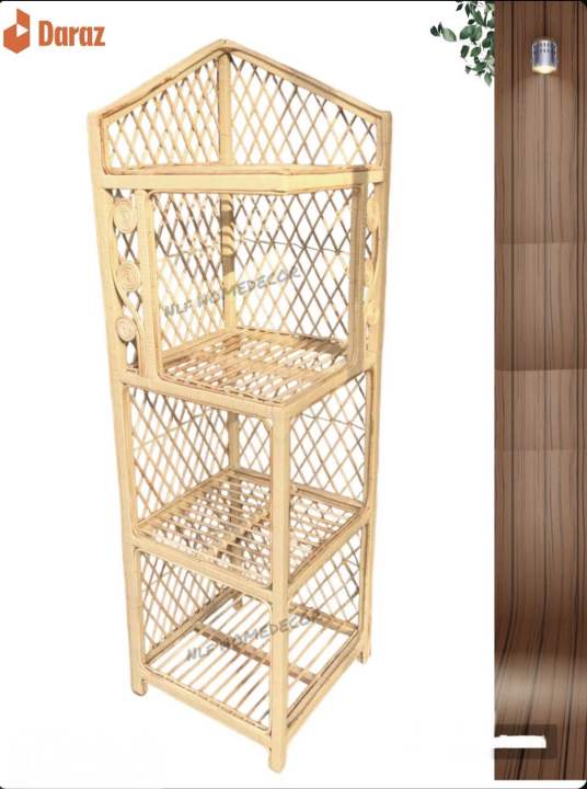 Cane Book Rack Book Rack / Shoe Rack for Corner /Book Shelf / Multi Purpose Storage ...