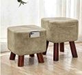 Pack Off 2 Wood Ottoman Stool. Footrest. Living Room Furniture. Kitchen Stool. Ottoman. Hoom Decore. 
