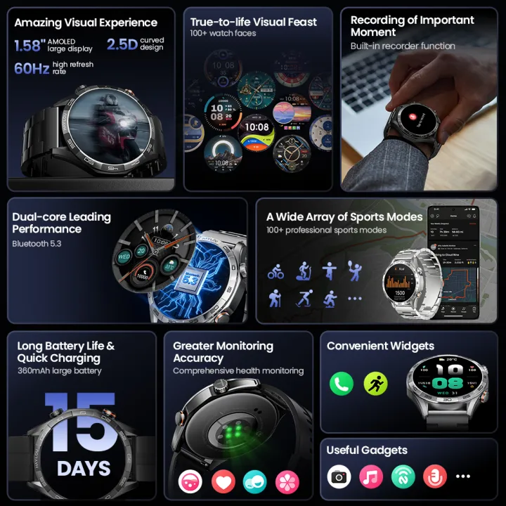 HAYLOU%20Solar%205%20Voice%20Calling%20Smartwatch%201.58''%20AMOLED%20Display%2060Hz%20Smart%20Watch%2024H%20Health%20Monitoring%20Sports%20Smartwatch%20for%20Men%20-%20Image%202