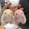 Cute Fluffy Rabbit Keychain Ring Plush Pompon Bunny Bag Pendant For Couple Car Key Ring Jewelry Gifts.
