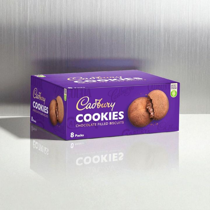 Cadbury Cookies Chocolate Filled Biscuits, 25g, 8-Pack (40x8)