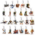 Creative Italian Brainrot Animals Key Chain 2D Flat Acrylic Keychain Funny Tralalero Tralala Tung Tung Sahur Shanhaijing Keyring. 