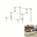 1pc Multi-Layer Acrylic Display Stand Clear Cake Display Rack Transparent Trapezoidal Storage Shelf Perfect For Dessert Cupcake. 