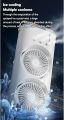 Air Cooling Mist Double Ended Spray Fan Quiet Cooling Air, Big Wind Charging  Refrigeration Three Hole Spray Double Fan Desk Shaking Head Double Head Electric Fan Air Cooler Fan For Room And Office. 