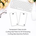2pcs/set Transparent Acrylic Cutting Mat Plate for DIY Embossing Cutting Dies Machine Platform Polycarbonate Plastic 2025 NEW.