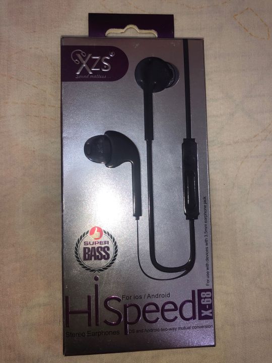 XZS X-68 100% original Stereo Earphones, super high Bass handfree, Accurate right left, Best Gaming Handfree, for IOS and Android