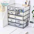 Fudonar transparent flat desk drawer stackable skin storage desk stationery. 