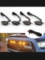 GMC Smoke  Front Grill Yellow LED Lights set of 04 pieces. 