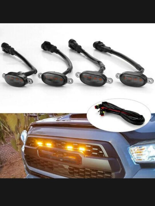 GMC%20Smoke%20%20Front%20Grill%20Yellow%20LED%20Lights%20set%20of%2004%20pieces%20-%20Image%203
