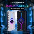 UPSIREN U-H8 V2 Chassis fan HUB, SATA power supply/magnetic suction/ARGB/PWM 9-port 2-in-1/with controller. 