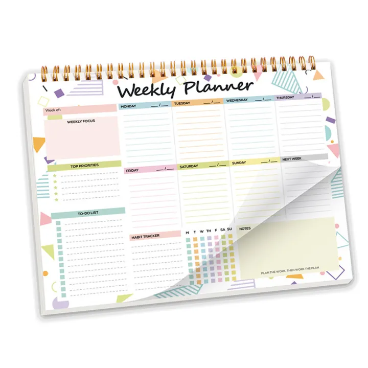 B5 Weekly Planner To Do List Notepad 104 Page Task Planning Pad Daily ...