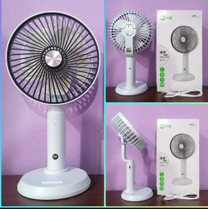 DP-7640%20Rechargeable%203000mAh%20Battery%20Three%20Speed%20Modes%20Up-Down%20Adjustable%20Fan%20With%20Mobile%20Holder%20-%20Image%202