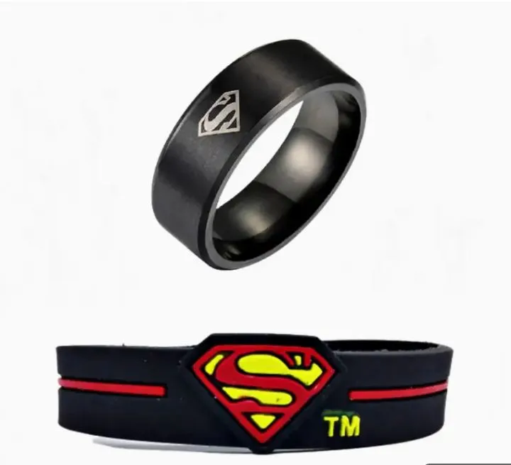 HOT%20SALE%20BLACK%20STAINLESS%20STEEL%20SUPERMAN%20LOGO%20RIN%20WITH%20FREE%20SUPERMAN%20BAND%20FOR%20BOY%20AND%20MEN%20-%20Image%203