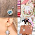 10PCS Mini Embroidery Hoop Wooden Ring Mixed Round Pendant Cross Stitch Frame Kit For Jewelry Keyring Crafts Sewing Accessories. 