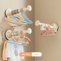 1/2pcs Hanger Storage Rack - No Drill Suction Cup Installation, Retractable & Adjustable for Home & Office, Durable Space-Saver. 