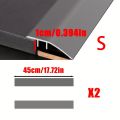 2 Pcs 17.72" Modular Wheelchair Ramp, Lightweight Aluminum Anti-Slip Ramp, Easy Clean For Robot Vacuum Doorway Curb Home Use. 