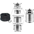 New Portable Outdoor Camping Stove Wood Burning Mini Lightweight Stainless Steel Foldable Stove Picnic BBQ Cooker Travel Tools. 