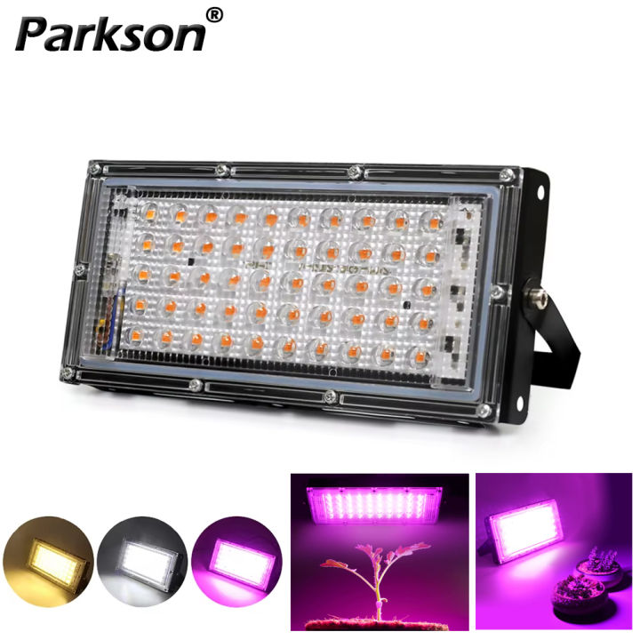 LED Grow Lamp 50W 100W 150W AC 220V Full Spectrum Flood Light Reflector ...