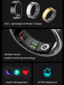 New Smart Ring R09 Health Monitor Multi Sport Mode Skin Temperature Measurement 5ATM Waterproof Smart Ring With Charging Case. 