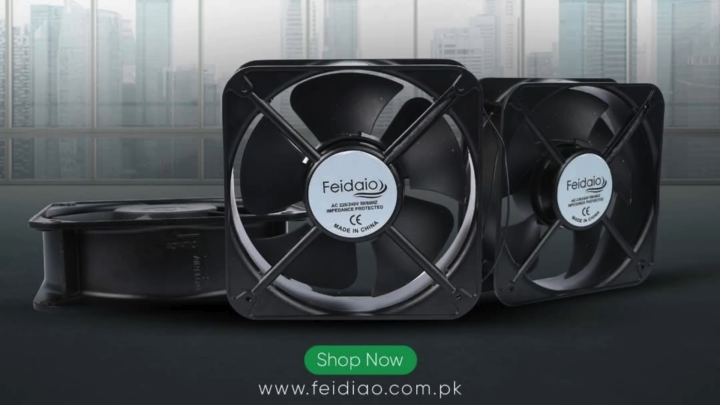 FEIDIAO 220V 4 inch Axial Panel Fan/Cooling Fan (Square) - Imported - Exhaust Fan for Kitchen Hoods / Machines / Server Racks / Commercial / Residential Use