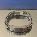 Silver-Colored Stainless Steel Men's Bracelet. 