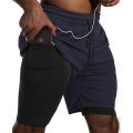 Men Sport Shorts Sportswear Double-deck Running Shorts 2 In 1 Beach Bottoms Summer Gym Fitness Training Jogging Short Pants Men.