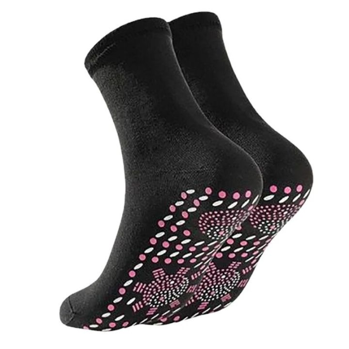 Winter Self Heating Socks, Warm Feet Socks, Tomaline Health Socks, Cold Resistant Mid Length Socks, Thickened Sole Massage Socks