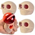 Halloween Stress Balls Squeeze Skull Toys Fidget Decompression Toys Squeeze Skulls with Blood and Maggots Halloween Prank Toys. 