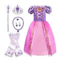 Rapunzel Dress for Girls Cinderella Belle Dress Up Fantasy Children Birthday Party Princess Costume Kids Halloween Clothes.