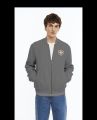 Men's stylish and comfy fleece zipper bomber jacket. 