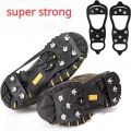 1Pair Shoe Spikes for Snow Footwear Winter Grip Walk Traction Cleats 8-Teeth for Outdoor Enthusiasts Men Women Adults Climbing. 