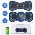 Full Body Mini Butterfly TENS Massager with 8 Modes, 19 Levels Electric Rechargeable Portable EMS Patch for Shoulder, Neck, Arms, Legs, Neck, Men/Women. 