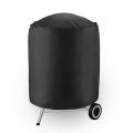 Round Grill Cover Outdoor Waterproof Dustproof Kettle BBQ Cover 210D Oxford Cloth Heavy Duty Garden BBQ Protection Cover NEW.