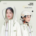 Fashion Women Transparent Eva Plastic Man Raincoat Travel Waterproof Rainwear Adult Can Hold Backpack Rain Coat. 